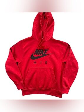 Nike Air Just Do It Hoodie Men's Small Red Swoosh Logo Y2K Jordan Sportswear